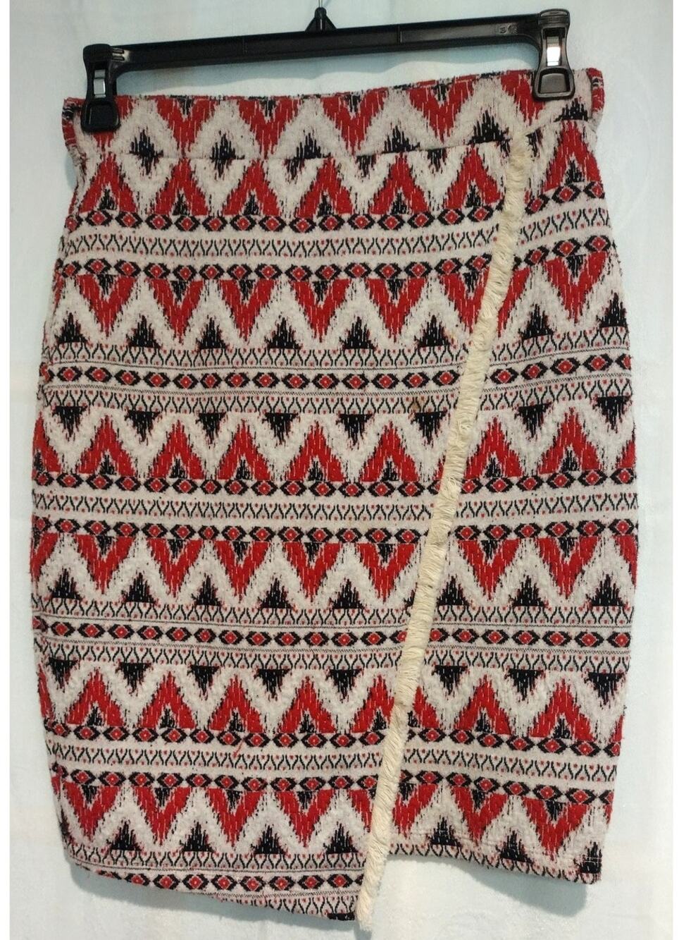 H&M Small Geometric Woven Half-wrap Mini Skirt Asymmetrical Southwestern Boho